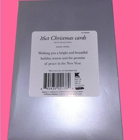 Blue and White Christmas Peace cards with Dove - Picture 3 of 4